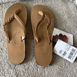 Rainbow flip flops women’s size 10